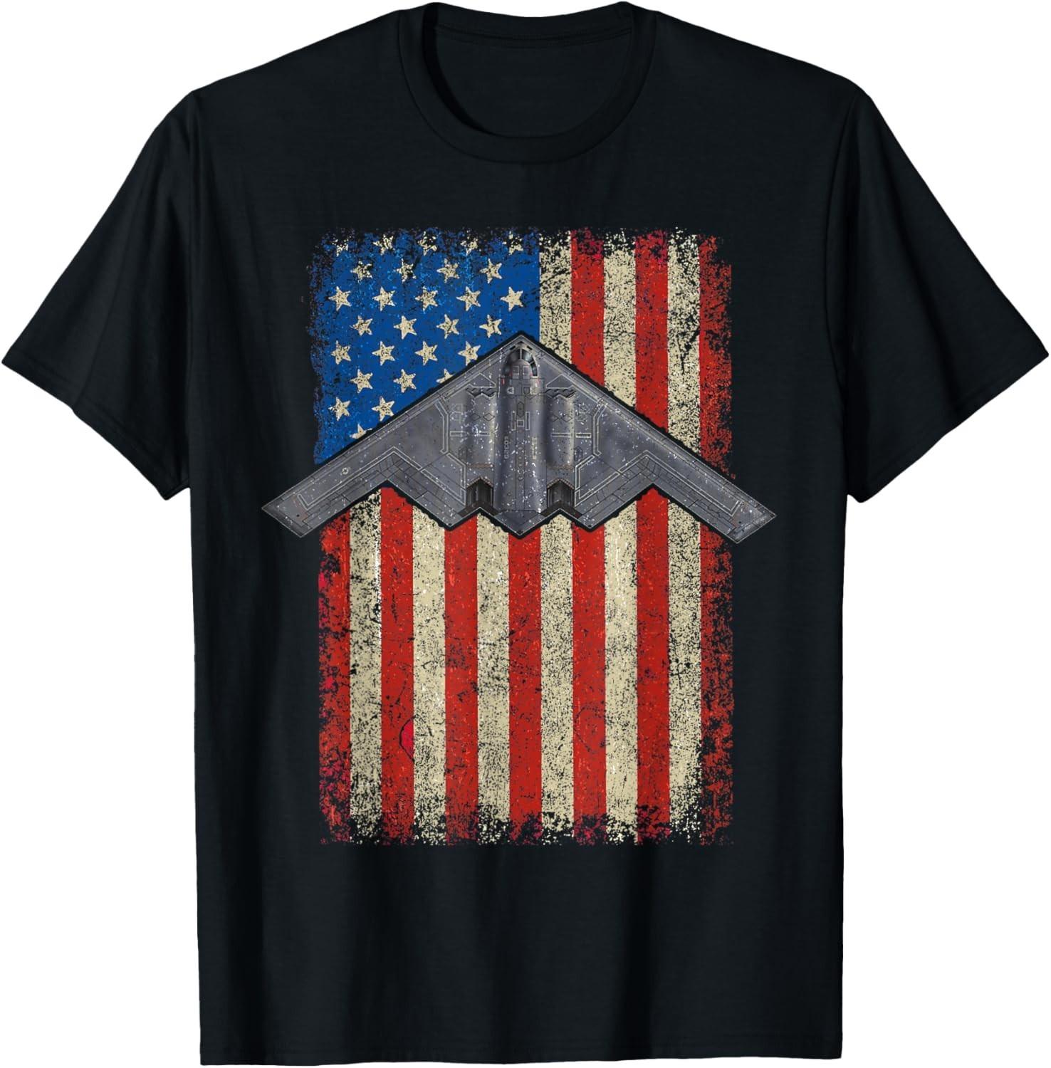 Hammer Time Stealth B-2 Military Midnight Aircraft USA T-Shirt Mens Womens Tees Top M