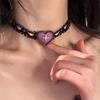 Sweet Cool Style Niche Design Love Pendant Lace Collar Necklace Choker Sweet Cool Babe Collarbone Chain Necklace Female