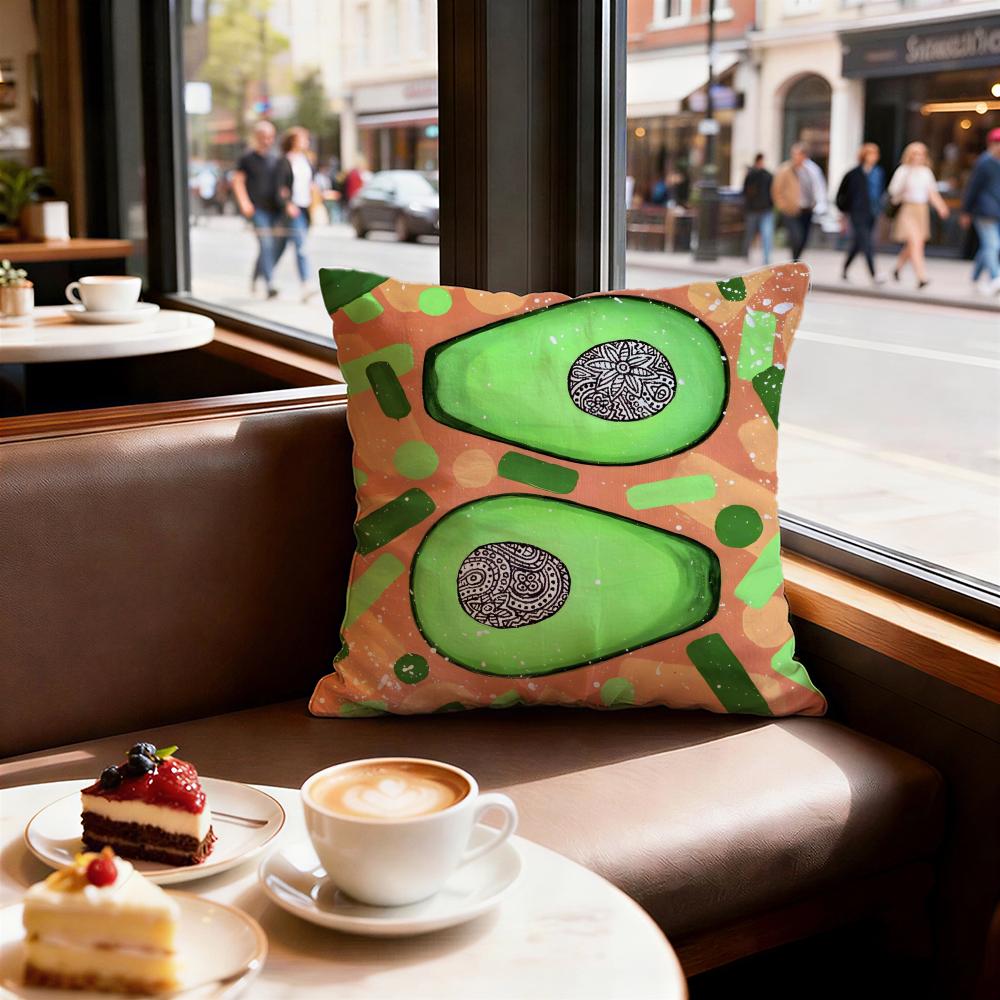 print pattern Avocado print Cushion Cover Decorative Cushion Cushions Covers Cover Sofa 50x50 Pillow 4 Piece 45x45 40x40