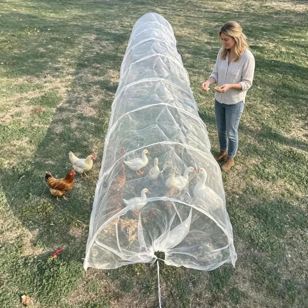 Garden Tunnel Shade Net Cover,Plant Insect‑Bird Protection Net for Gardening