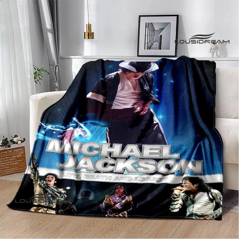 Coperte con stampa retrò di Michael Jackson Coperta da picnic Coperta in flanella Coperta morbida e accogliente Coperte da viaggio Coperture per letto Regalo di compleanno