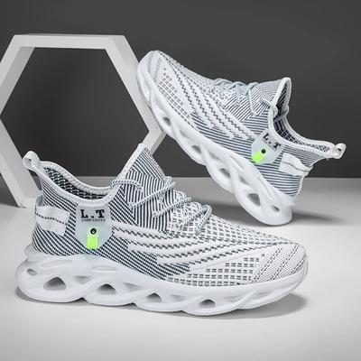 Men's Comfortable Sneakers Breathable Knitted Fashionable Running Shoes New Luxurious Design Mesh Fabric Tenis Para  Shoes