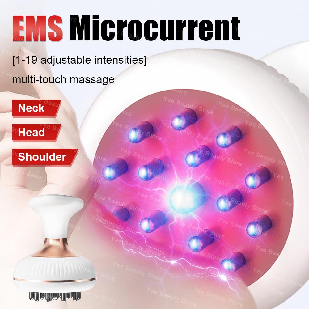 Eletric Anti Cellulite Massager Meridian Massage Brush Body Massage Lymphatic Drainage Microcurrent Heating Scraper Guasha Shape