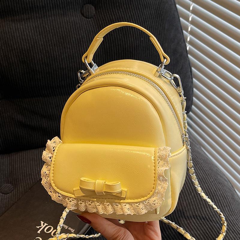 Niche Korean Version of Fashion Mini Backpack 2025 Summer New Casual Commuting Bow Backpack Small Schoolbag