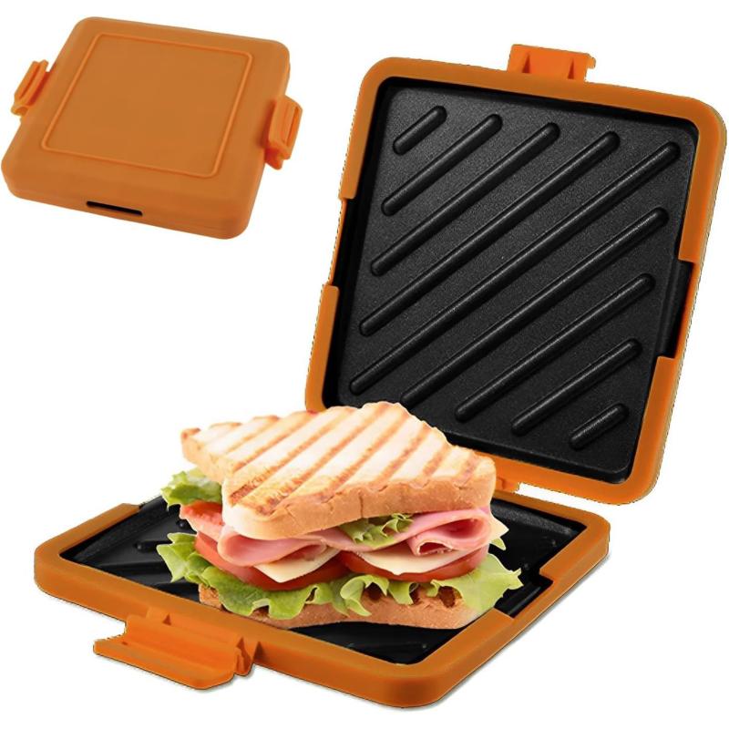 1pc Food Grade Silicone Easy-to-Use Microwave Sandwich Maker with Adjustable Silicone Straps Quick, Even Cooking for Toasties