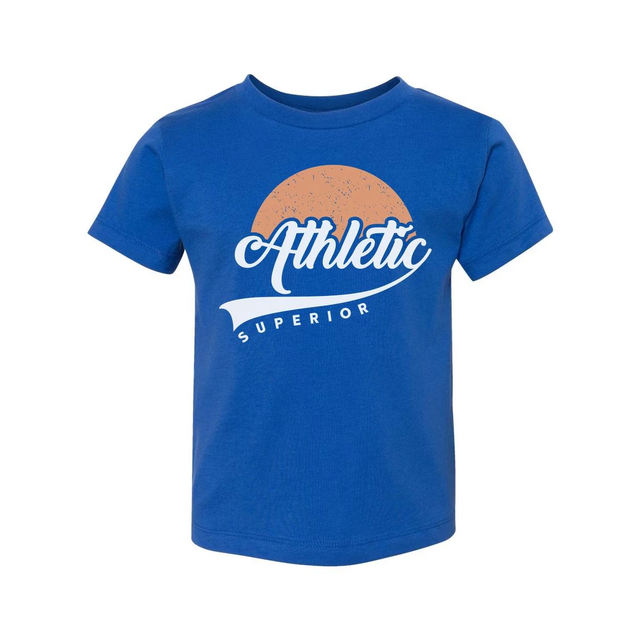 Unisex T Shirt With Peach Circle Athletic Superior Script Logo Graphic Print 2XL