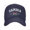 Baseball Cap Gambia EST Independence Day Wild Sun Shade Peaked Adjustable Outdoor Caps