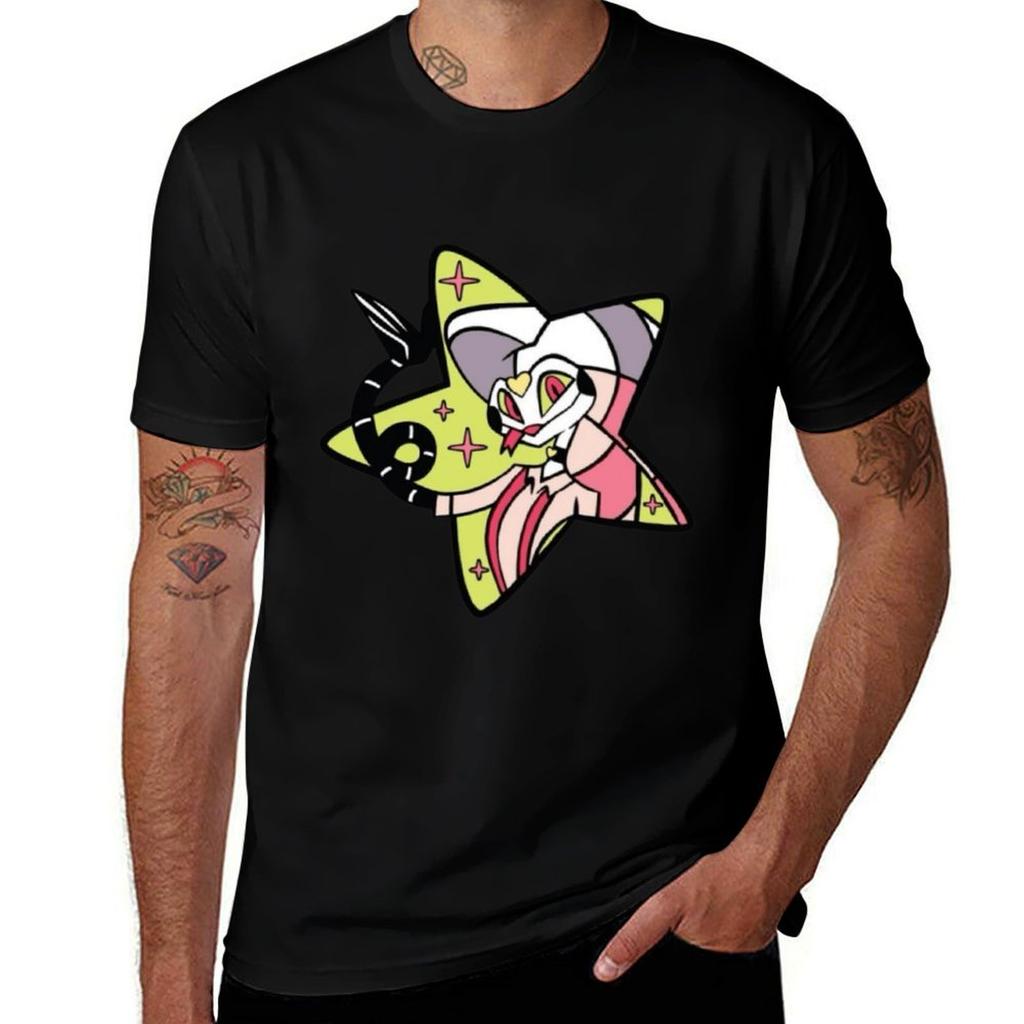 Helluva Boss Fizzarolli Star Pattern Print Tshirt Unisex Tshirt Unisex T Shirt Designer Unisex T Shirt Cotton High Quality Tshirt