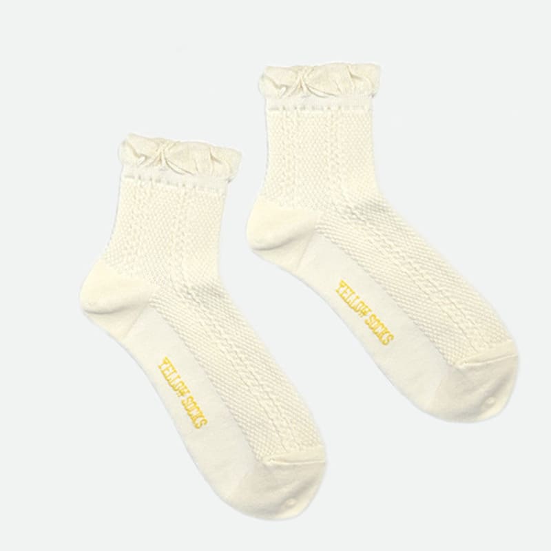 YELLOWSOCKS SHORT SOCKS LILLY CREAM