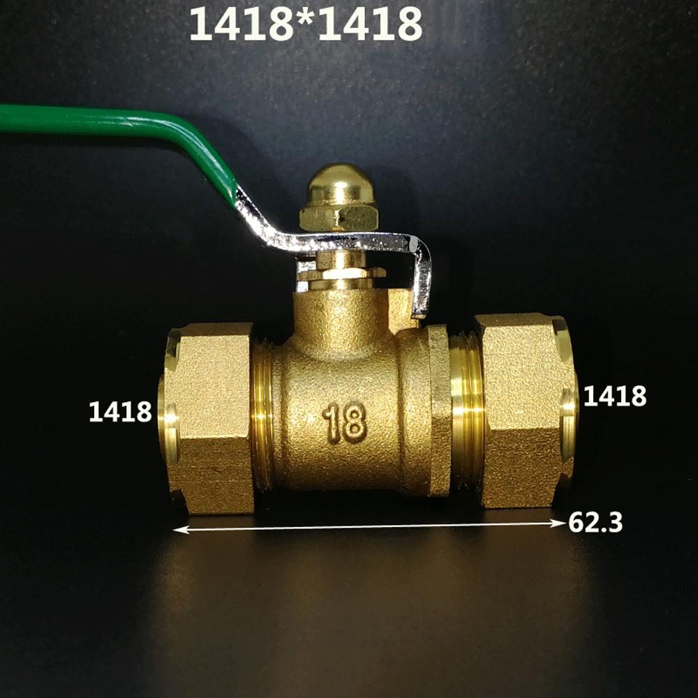 Brass Nickelage DN15 DN20 Male/Female Thread Ball Valve 1216/1418/1620/2025/2632 Pex Pipe Fitting Aluminum Plastic Pipe Fittings