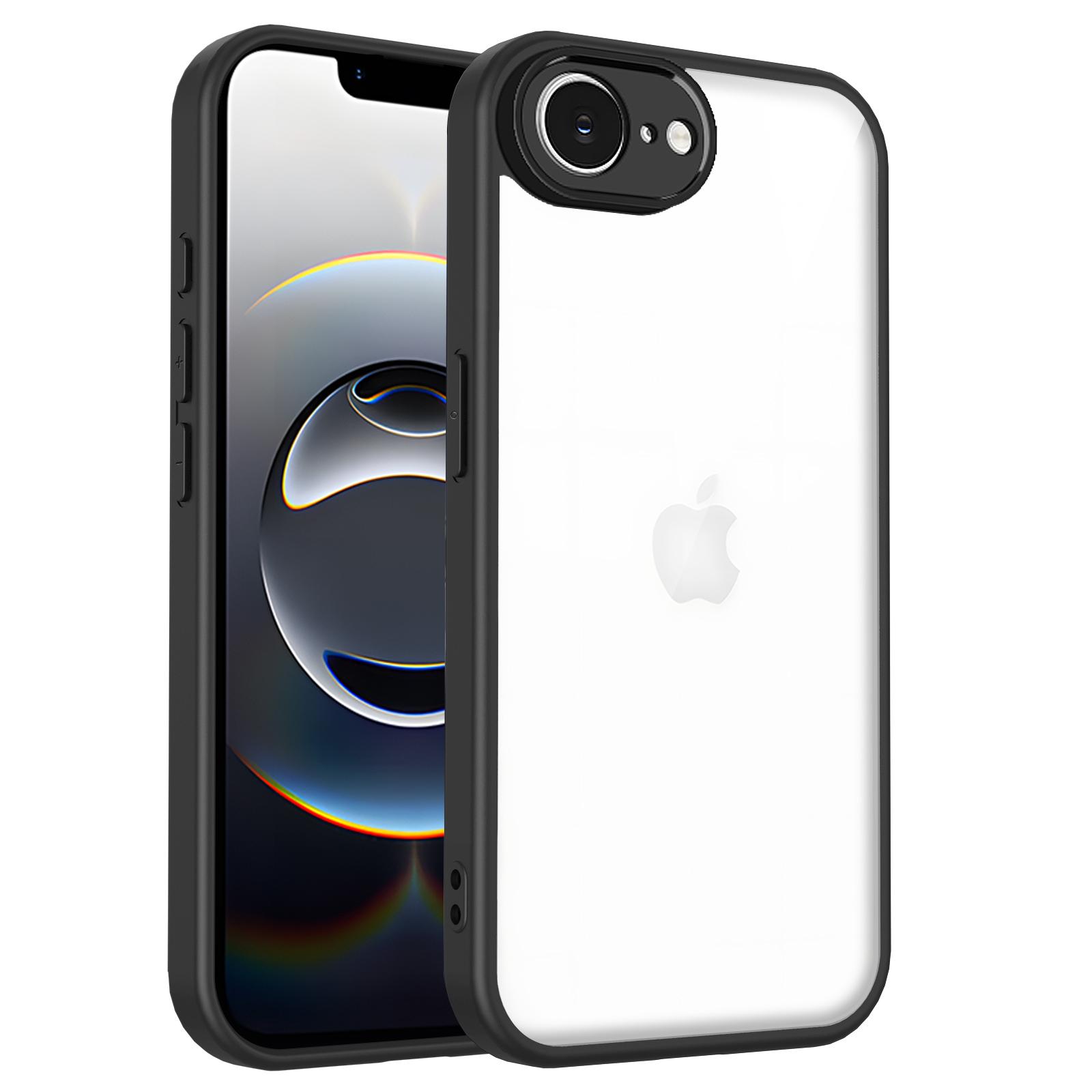 Для iPhone 16E SE4 Чехол Воздушная подушка Противоударный Силиконовый бампер Прозрачная Матовая Задняя крышка Жесткий Чехол для телефона для Apple iPhone 16E SE4 Pc + tpu&iPhone 16e чёрный