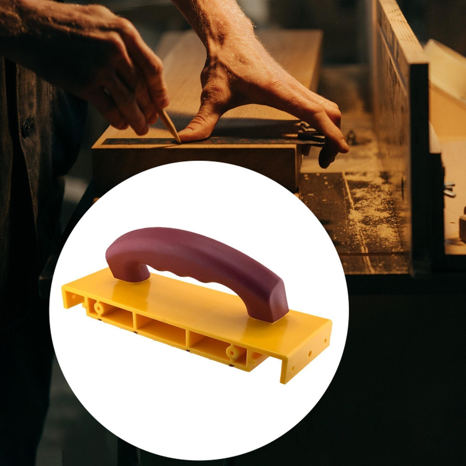 

Woodworking Table Saw Push Block Comfort Grip 25.5x8.2cm Sturdy with 3 Way Force System Yellow/Red