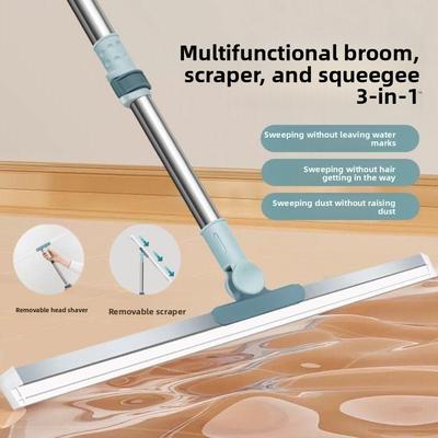 Rascador de Piso Retráctil Escobilla de Goma para Piso de Silicona Escoba para Manchas de Agua Limpia Cabello Esencial