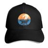 Golden Retriever Dog Silhouette Sunset Mountain Forest Golden Retriever Lover Baseball Cap Hats for Unisex Unisex Luxury Brand Womens