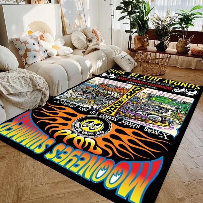 Karpetti Unisex Mooneyes Door Mat Ins Style Soft Bedroom Floor House Laundry Room Mat Anti-Skid Alfombra Kitchen Friend Gift Home Decoration