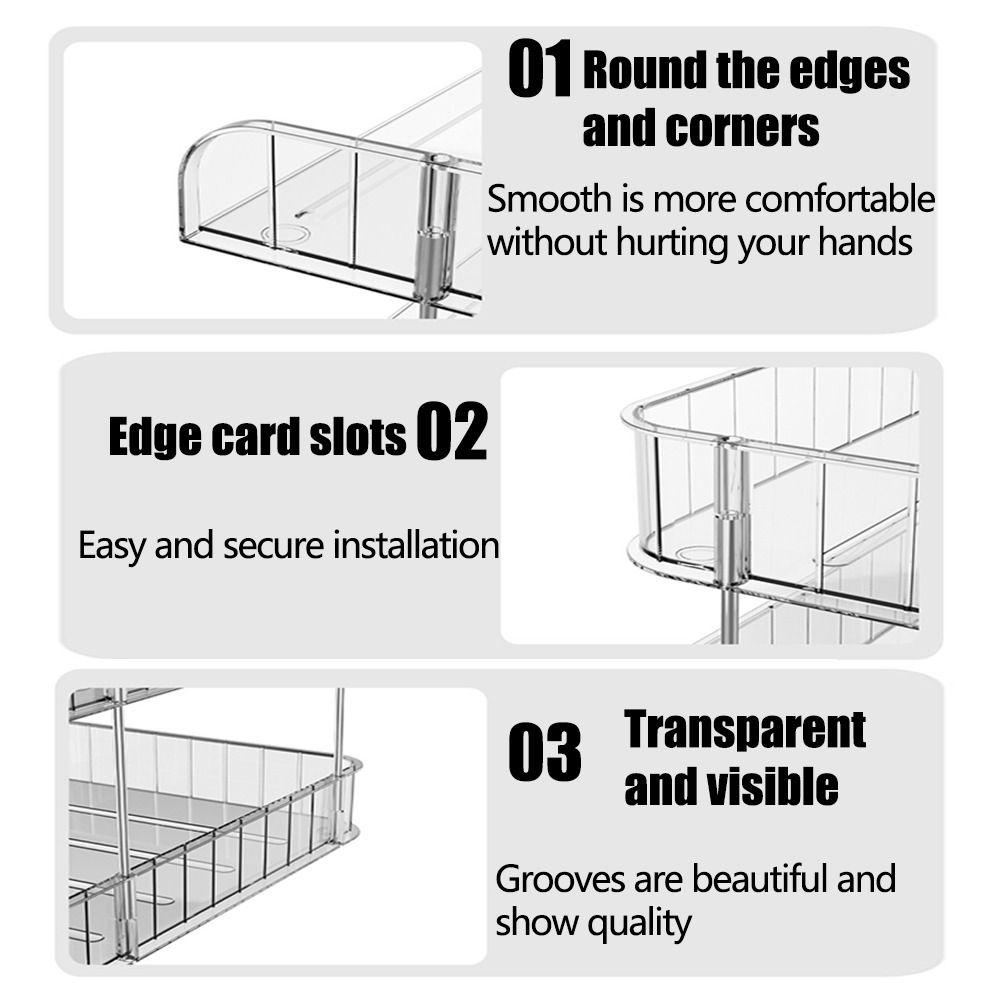 Durable Clear Desktop Organizer 2/3 Tier A4 File Storage Tray Desktop File Holders Office Supplies