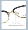 2024 Autumn Winter New CBD Business Titanium Frame Glasses with Anti-Blue Light and Myopia Protection, Model 15025