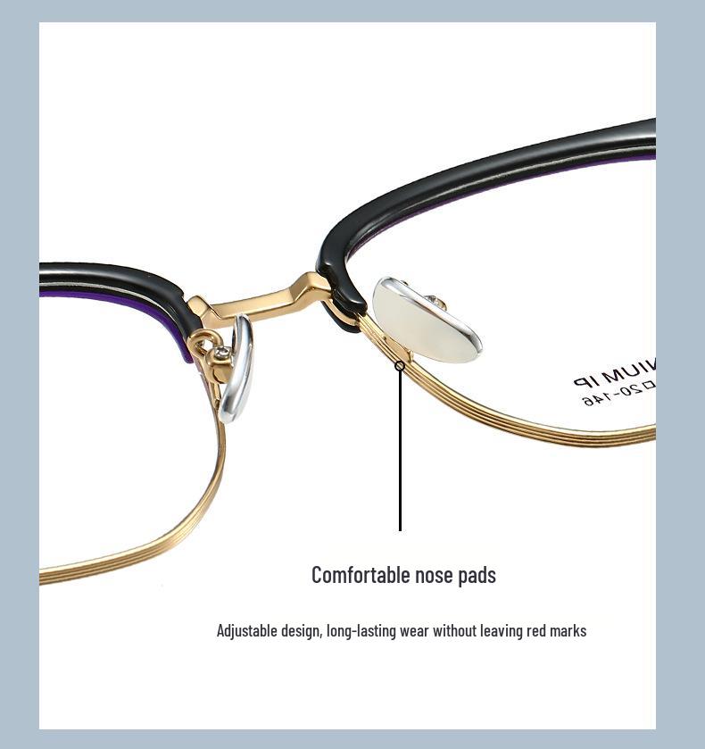 2024 Autumn Winter New CBD Business Titanium Frame Glasses with Anti-Blue Light and Myopia Protection, Model 15025