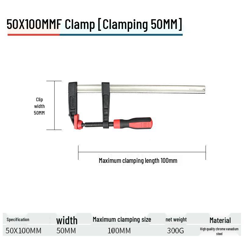 Deutsche Heavy-Duty Federstahl F-Klemme für Holzbearbeitung und Steinspleißarbeiten