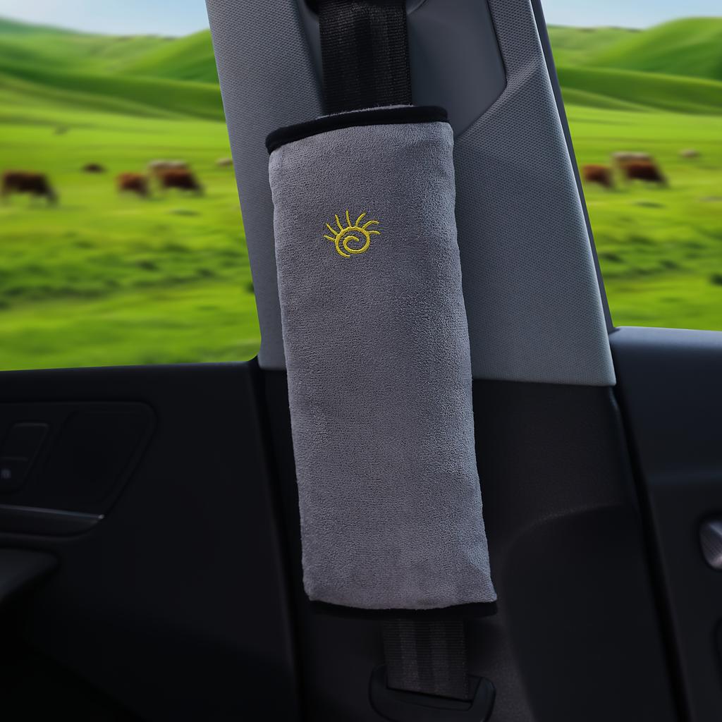 1PC Car seat belt cover with cartoon cute safety shoulder cover, extended and thickened plush anti pinch sleeping pillow