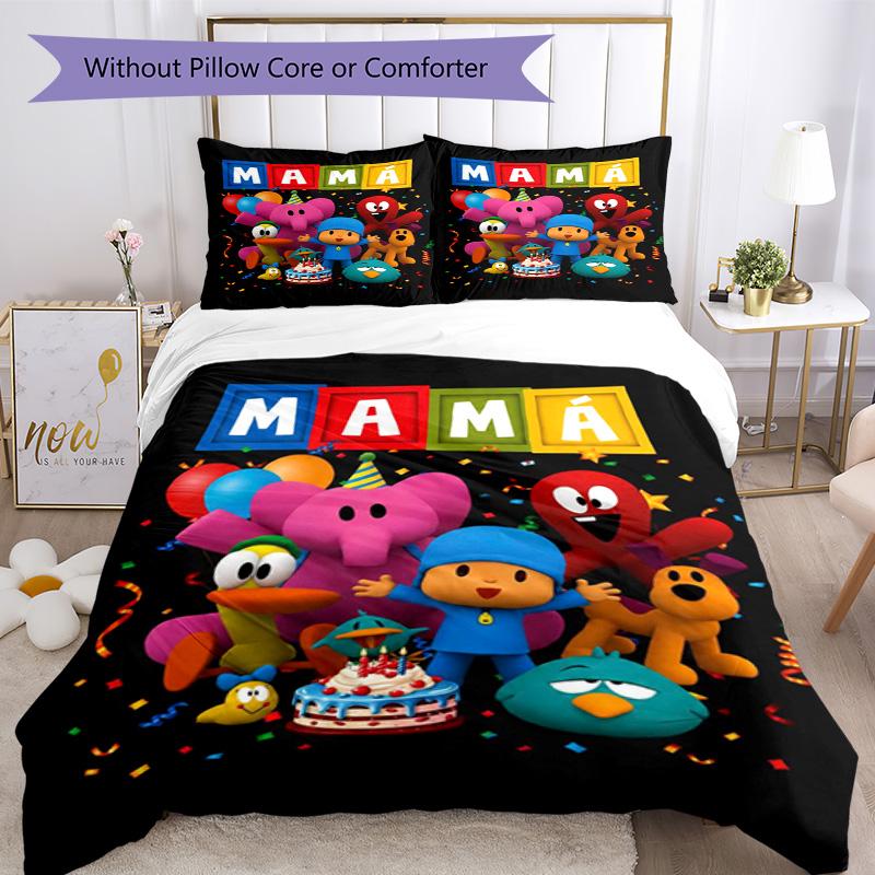Pocoyo Quilt Cover Set Design for Dormitory Soft Fabric Christmas Gift