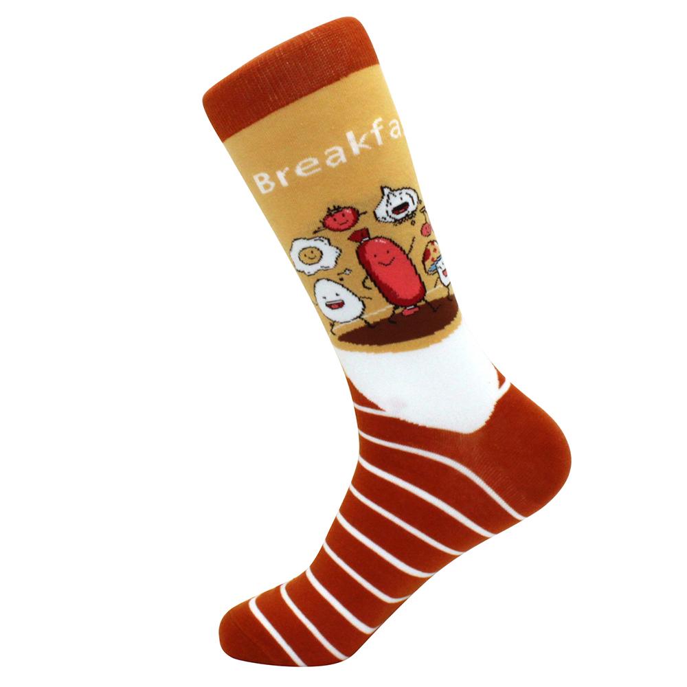 Fashion Funny Mens Socks Hip Hop Harajuku Kawaii Cartoon Cotton Socks Fruit Animal Beer Food Happy Casual Socks Gifts for Men