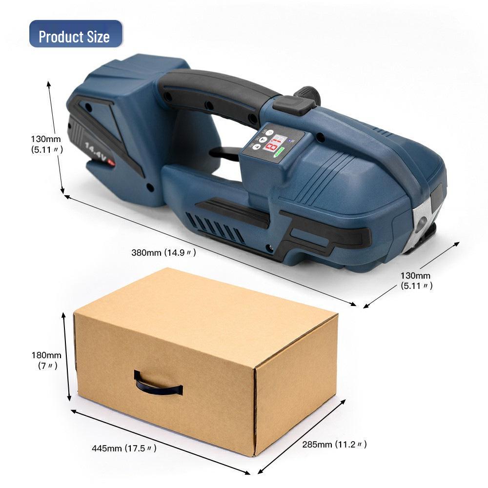 

Electric V2 Handheld Automatic Strapping Machine for Plastic & Steel Straps, Hot Melt, Buckle-Free