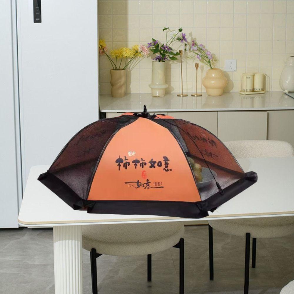 

Breathable Vegetable Fruit Cover Umbrella Shape Table Cover Foldable Food Covers Home