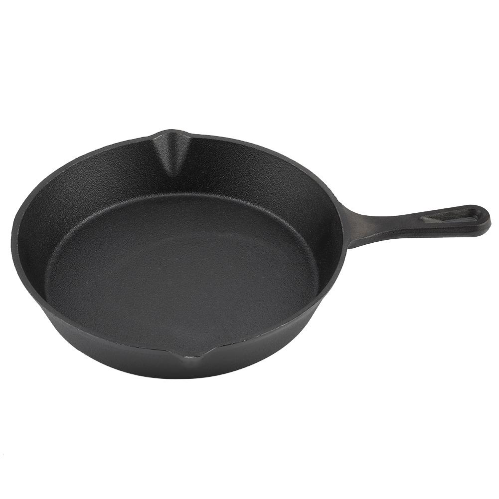 Cast Iron Frying Pan, Diameter 27 Cm, Cast Iron Frying Pan, Iron Frying Pan, Cast Iron Frying Pan, Grill Pan for Stove, Oven, Grill, Induction Cooker,