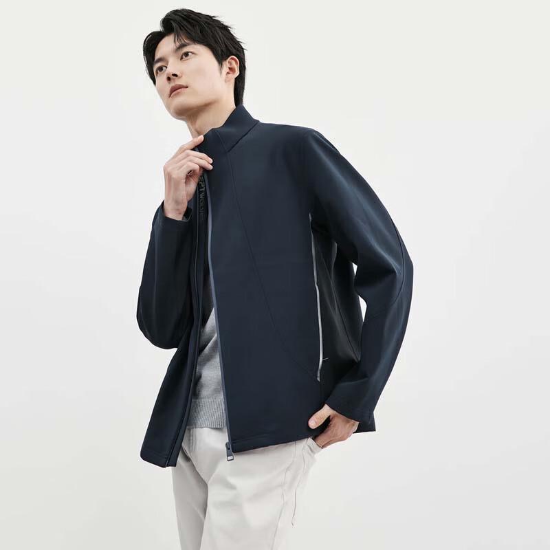 SEPTWOLVES Men's Stand-Collar Composite Fleece Jacket