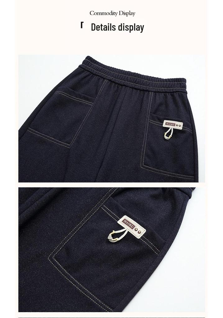 Women's High-Waisted Wide-Leg Pants - Slimming, Casual, Straight-Leg for Spring & Autumn