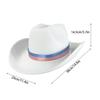 Homburg Cowboy Hats with Unique Patriotic Band Fedoras Hat Top Hat Classical Porkpie Hat for Boy Men Hat Theme Party