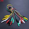JCD 10PCS Alligator Clips Electrical, 5 Colors Test Leads with Testing Probes Crocodile Jumper Wires Cable with Alligator Clips