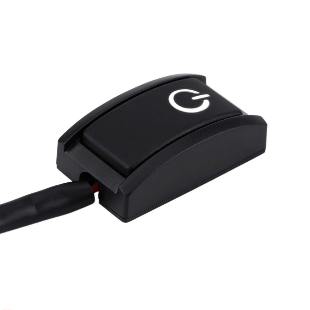 Car Paste Type Switch, DC 12V 200mA Paste Type ON/Off Button Switch Black
