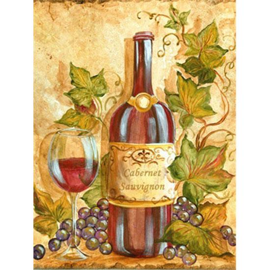 

HC 5D DIY Алмазная картина Полная площадь Красное вино Алмазная вышивка Горный хрусталь Картина Алмаз 20*30 cm