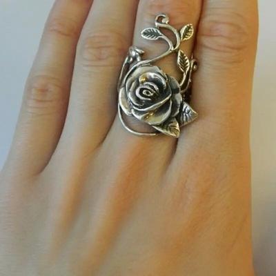 Mode Hipster Persönlichkeitsring, Schlichter Retro Rosen Überdimensionierter Atmosphärischer Ring, Quelle