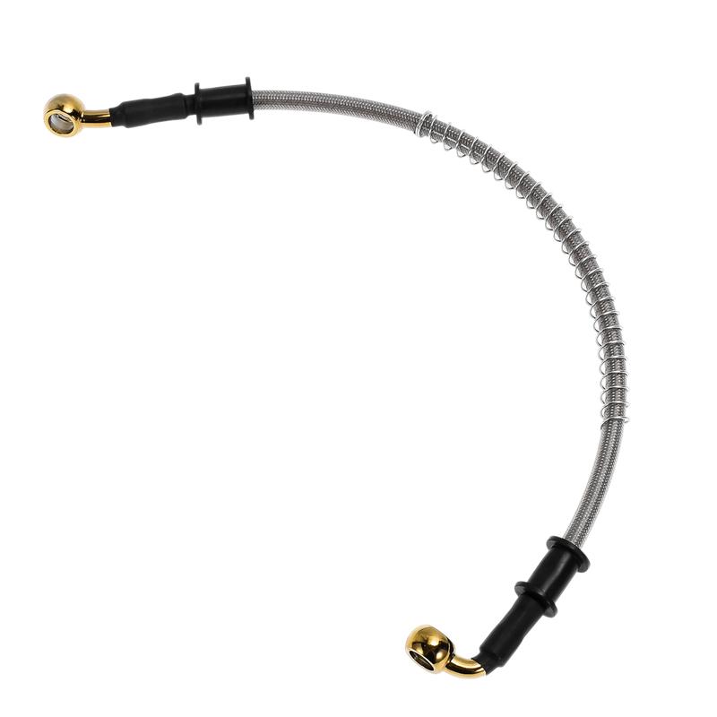 UXCELL 40cm Motorcycle Brake Clutch Oil Hose Line Silver Tone