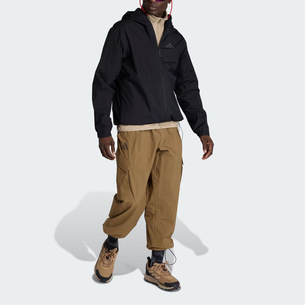 Adidas Terrex Multi 2 Layer Rain Outdoor Windproof Waterproof Breathable Durable Sports Hooded Rain Jacket Men jackets JY4118