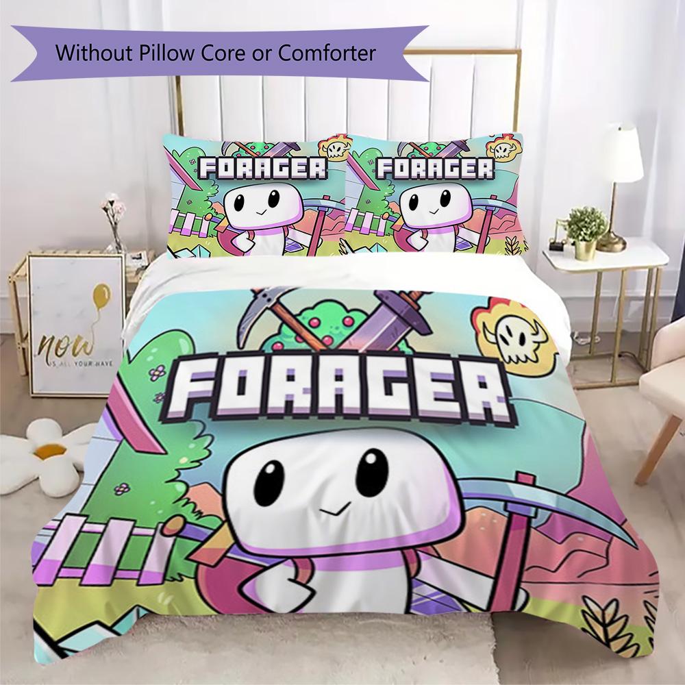 Forager Pattern Bedding,Quilt Set Quilt Cover Pillowcase Home Birthday Gift (1*duvet cover+2*pillowcase,without core)ASJT261020055