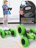 RC Stunt Car 360 Degree Rotation, 2.4GHz Double-sided Driving, Green/purple/blue, Kids Toy for Outdoor Play