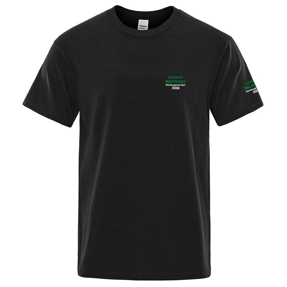 2025 Lehunisex Brothers Risk Unisexageunisext Departunisext Unisex High Quality Print Solid Color Short Sleeve TShirt Comfortable Casual Tops