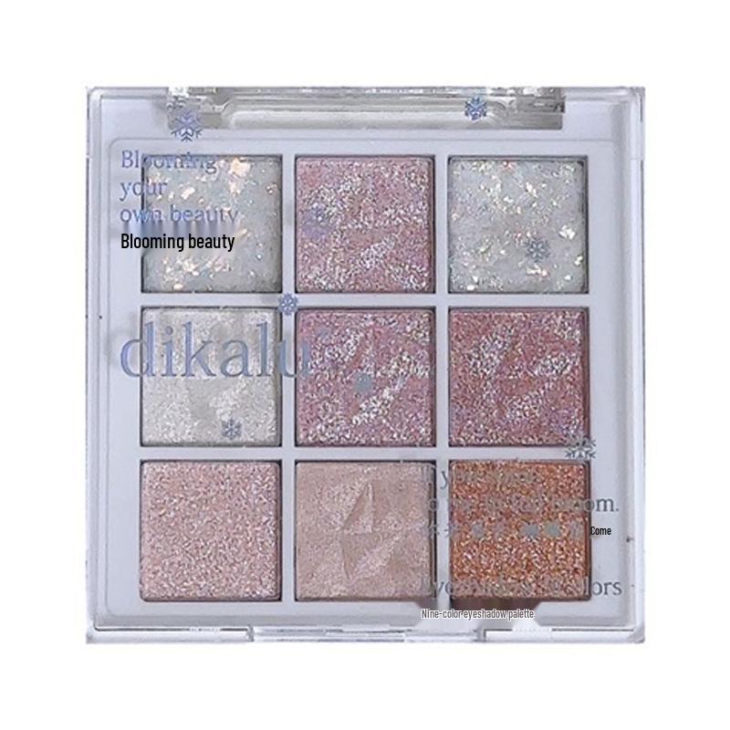 Dikalu Bling Christmas Limited Edition Ice Princess 9-Color Shimmer Eyeshadow Palette 25 Snowball