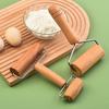 Double Dough Roller Pottery  Polymer Clay Rolling Pin Wooden Roller For Diamond Rhinestone Embroidery Art Hobby Supplies