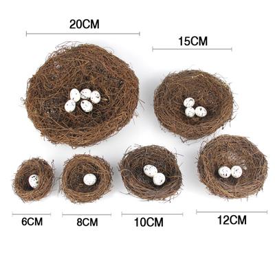 Artificial Birds Nest/Simulation Eggs for Easter Garden Decoration Props