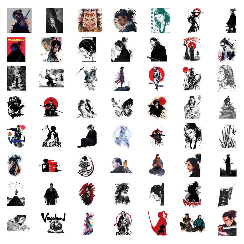 55 New Vagabond Graffiti Stickers Decorative Suitcase Scooter DIY Cartoon Stickers