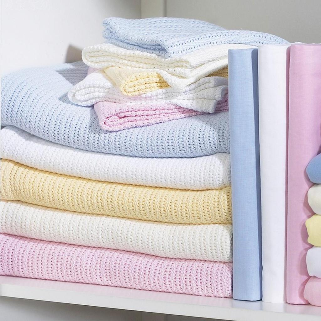 Buy Baby Soft Cellular Blanket Towel for Moses Basket Crib Pram Cot Bed