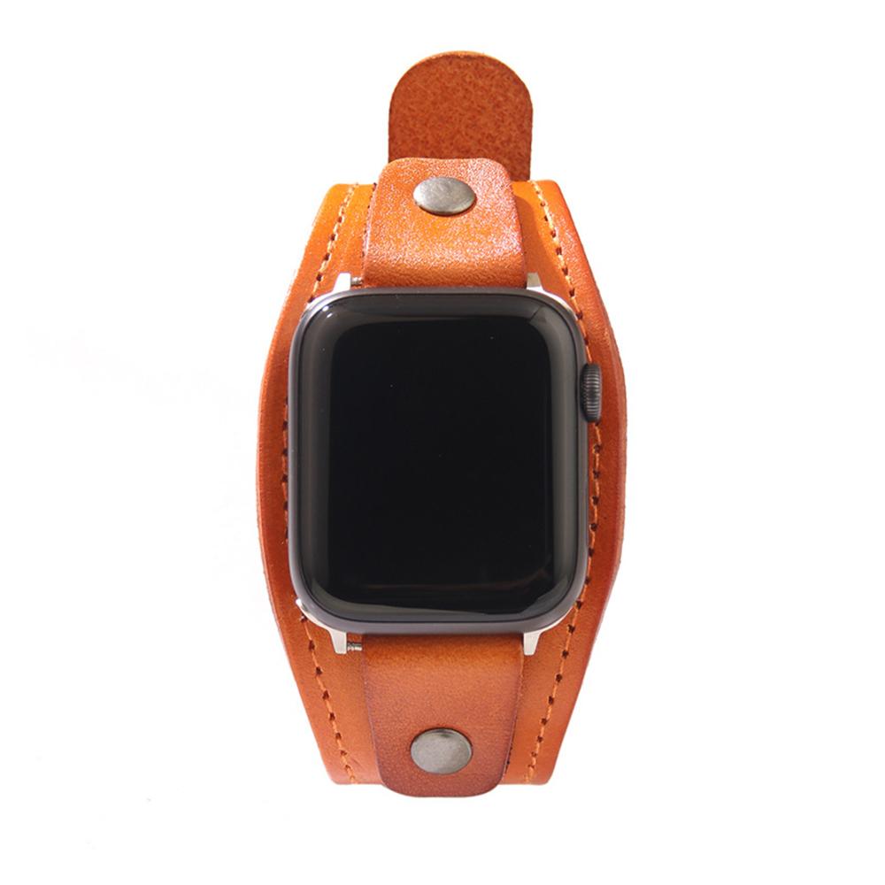 Watchband NEW Punk Cuff Retro Bracelet Belt For Apple Watch Band 38mm 40mm 42mm 44mm 41mm 45mm Watchband Leather iWatch Strap 3 4 5 6 7 SE