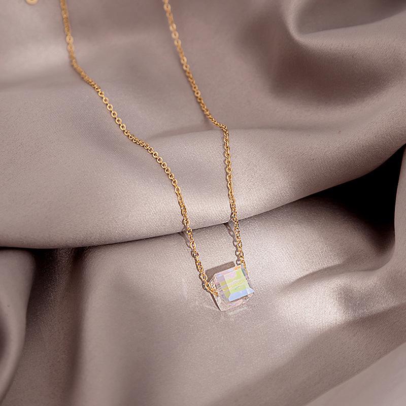 Light Luxury Temperament Collarbone Chain Gentle Pearl Splicing Necklace Multi-Layer Bow Letter Sweet Cool Girl Collar