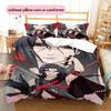 Uchiha Itachi Theme Illustration Bedding Set, Naruto Itachi Bedroom Decor, Gift for Itachi Fans