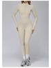 Plush Zipper Jumpsuit - Warm, Slimming, Long Sleeve Sportswear for Winter & Autumn